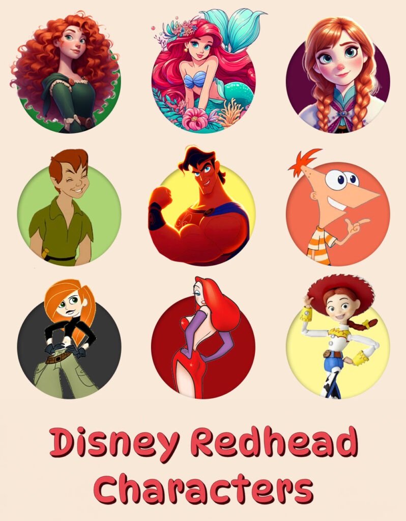 List Of RedHead Disney Characters